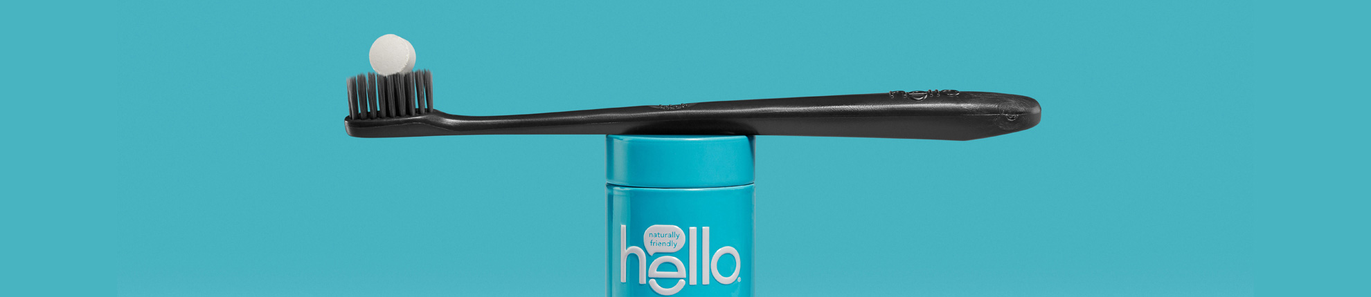 Hello Charcoal toothbrush and tablet